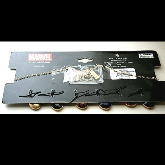Marvel Avengers Infinity War Thanos 6 Stone Pendant Necklace New MIP NOS 2018 - Picture 5 of 5